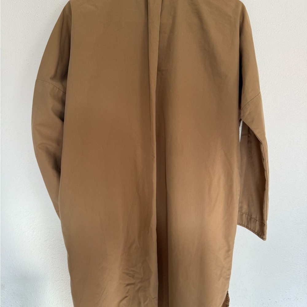 Zara Basic Camel Shirt Jacket - image 4